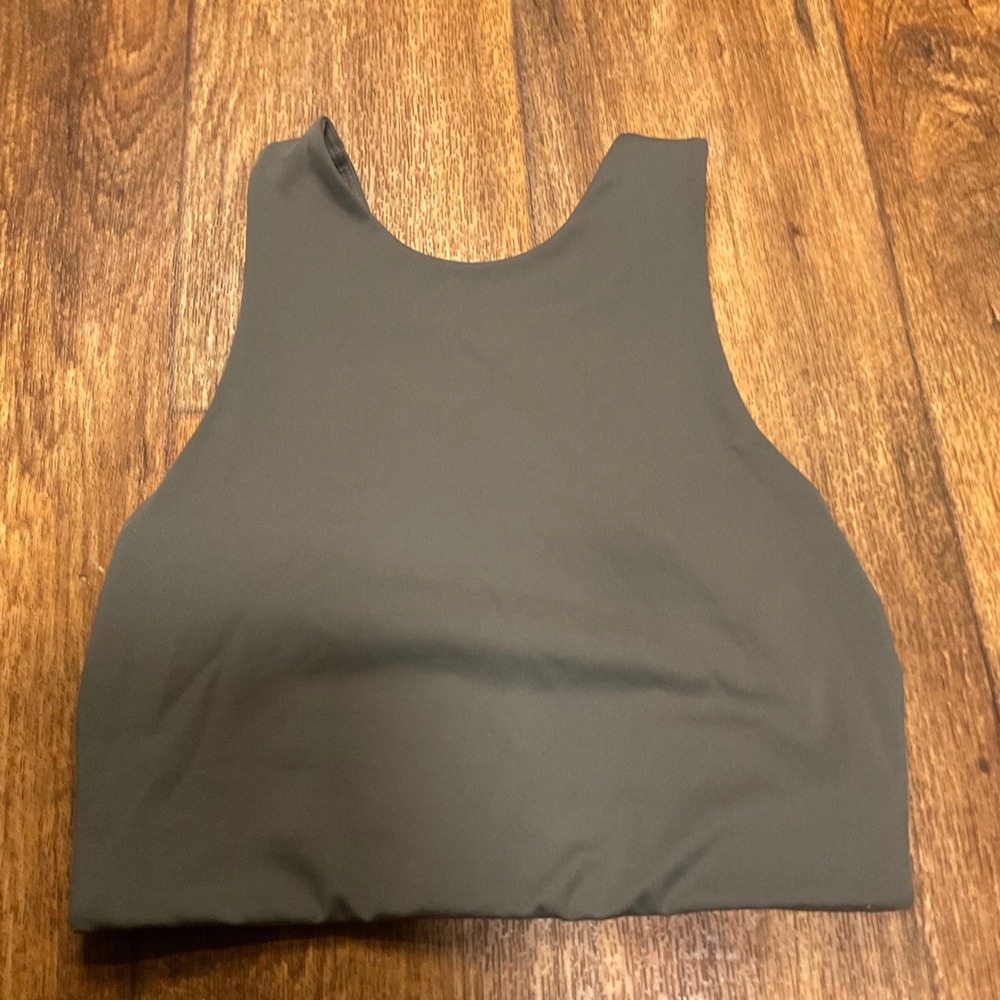 Girlfriend Collective Tank Size Small Olive Green Workout Bra Womens Gym